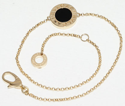 Bulgari Bracelet 18K Yellow Gold Onyx Bulgari Bracelet M/L