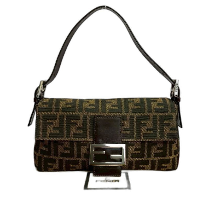Fendi Vintage Mamma Bucket Zucca FF Pattern Leather Canvas