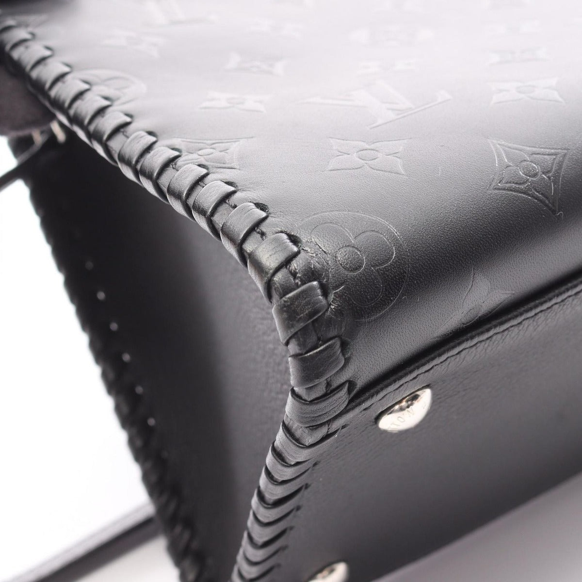 Louis Vuitton Tote Very Zip Noir Black Leather — view 12