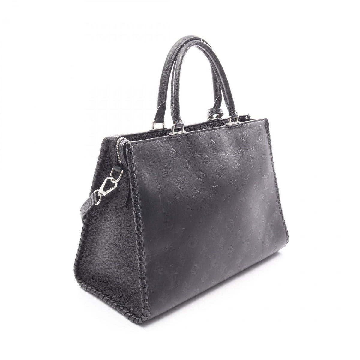 Louis Vuitton Tote Very Zip Noir Black Leather — view 2