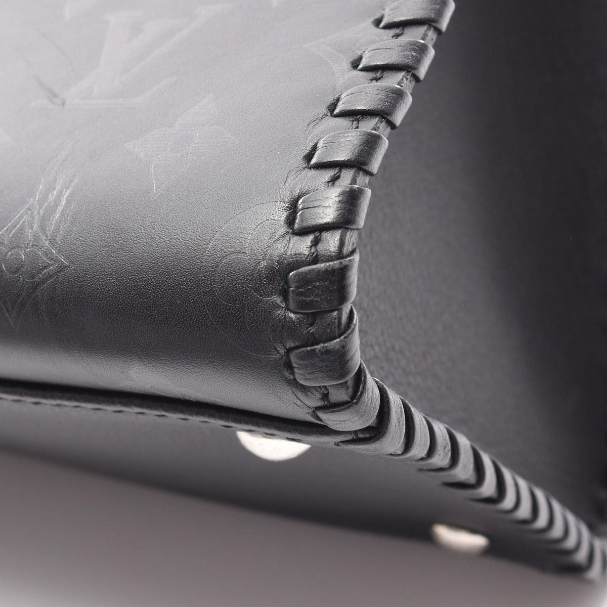 Louis Vuitton Tote Very Zip Noir Black Leather — view 9