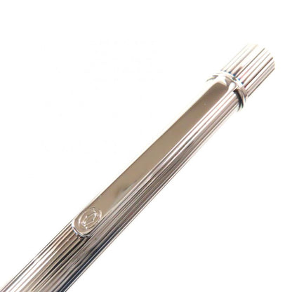 Cartier Must De Cartier Ballpoint Pen With Striped Logo Metal Silver With Case