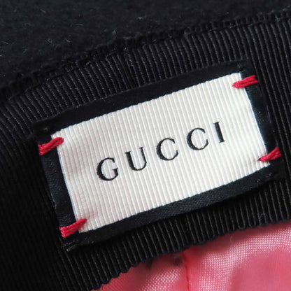Gucci 444015 Taiga Rabbit Felt Hat Black S Women's