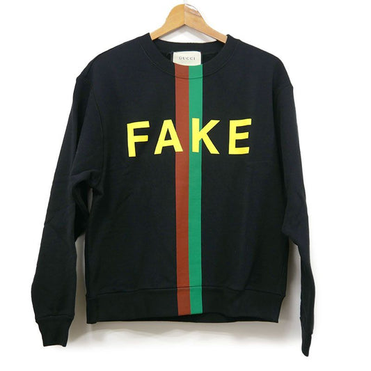 Gucci FAKE NOT Cotton Sweatshirt 635847 XS Black