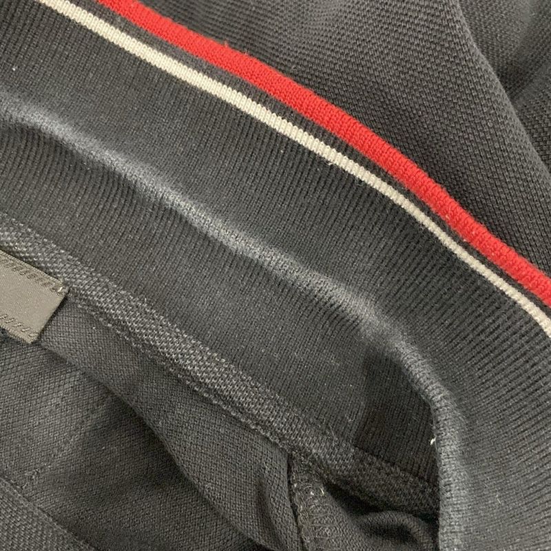 Prada Short Sleeve Polo Shirt Size L Men's - Black X Red X White