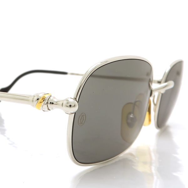 Cartier Trinity Sunglasses 52□21 135 Round Silver Frame None Case And Cloth