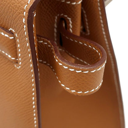 Hermes 2-Way Bag Kelly 28 Outer Stitch Vaux Epson Gold Silver Hardware Brown