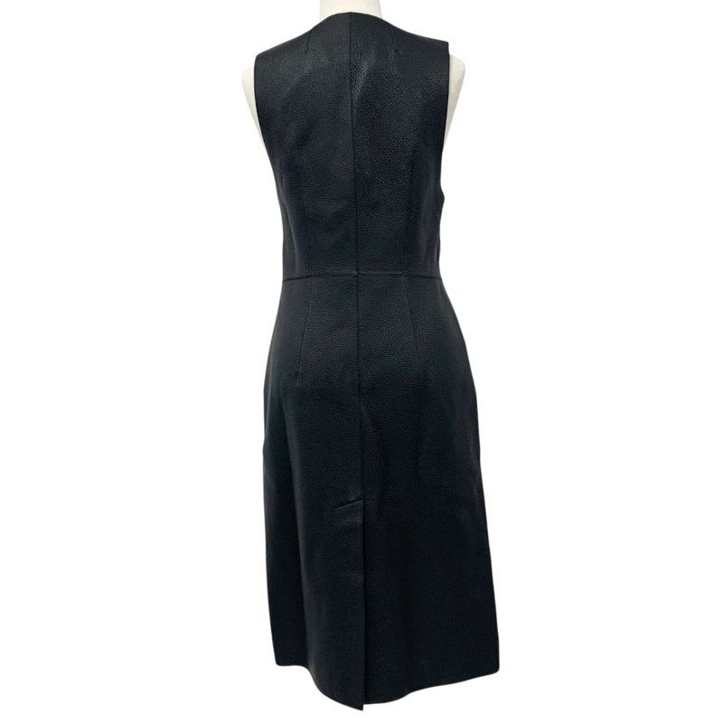 Hermes Outerwear Deerskin Black Long Vest Gilet Serie Button