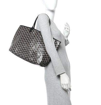 Goyard Tote Saint Louis PM Black Canvas Leather Multicolor — view 2