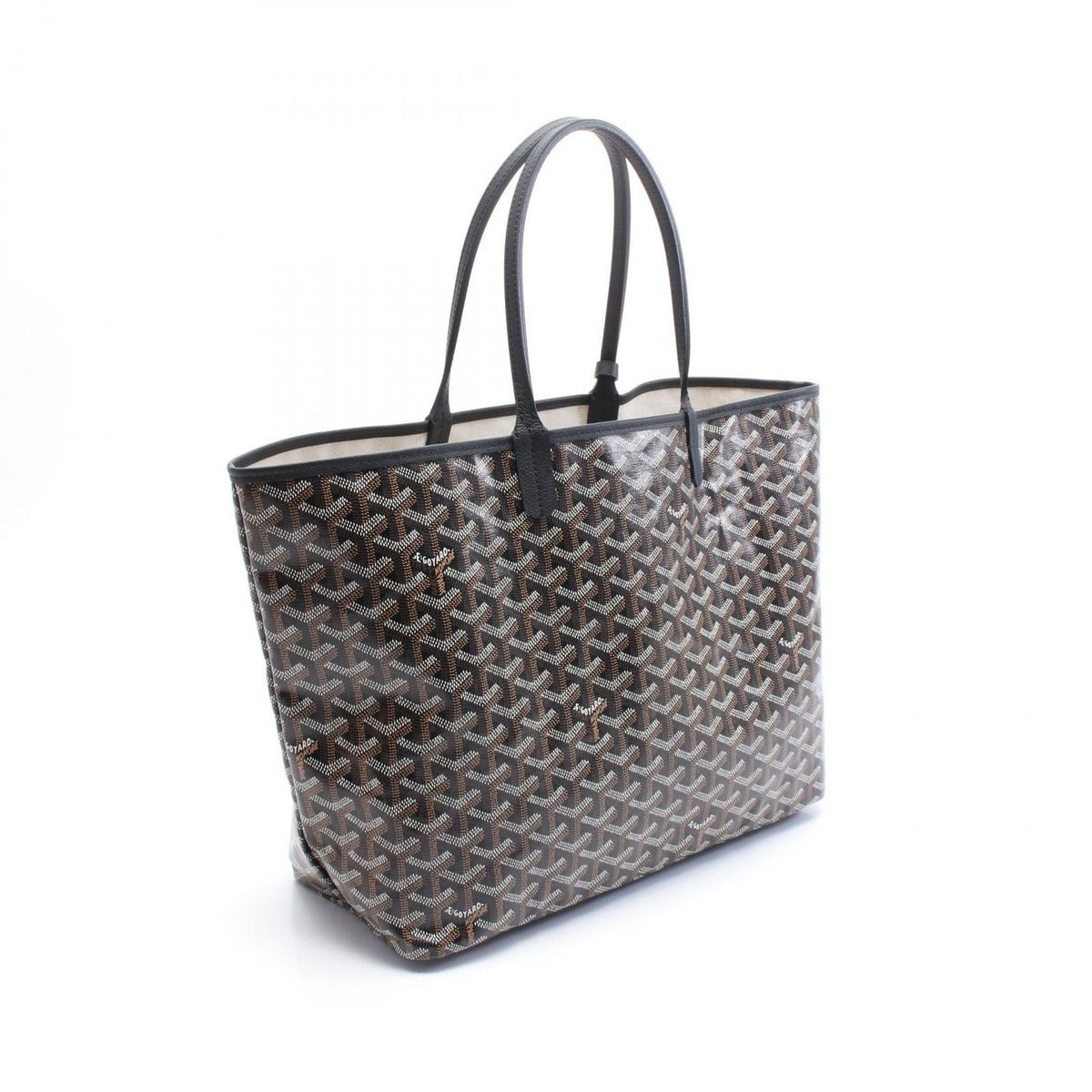 Goyard Tote Saint Louis PM Black Canvas Leather Multicolor — view 3