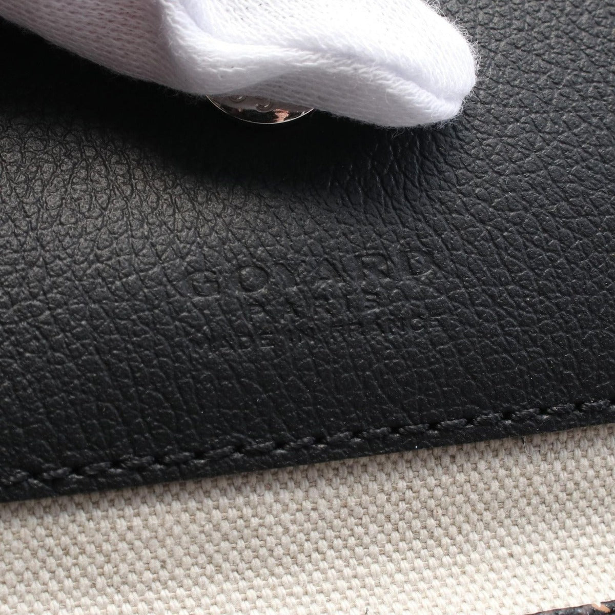 Goyard Tote Saint Louis PM Black Canvas Leather Multicolor — view 5