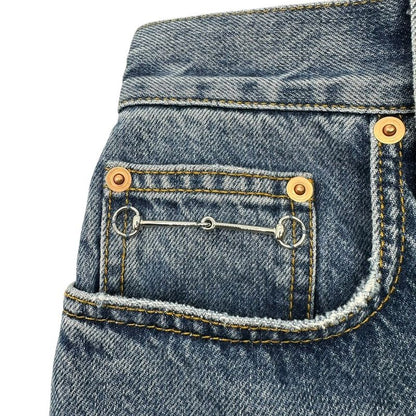 Gucci 24ss Horsebit Denim Pants 760028 25(actual Size 78cm (30.71in) W30
