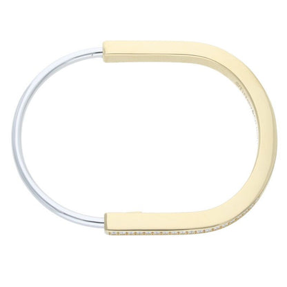 Tiffany & Co Lock Bangle Padlock Half Diamond Bangle Ladies XL