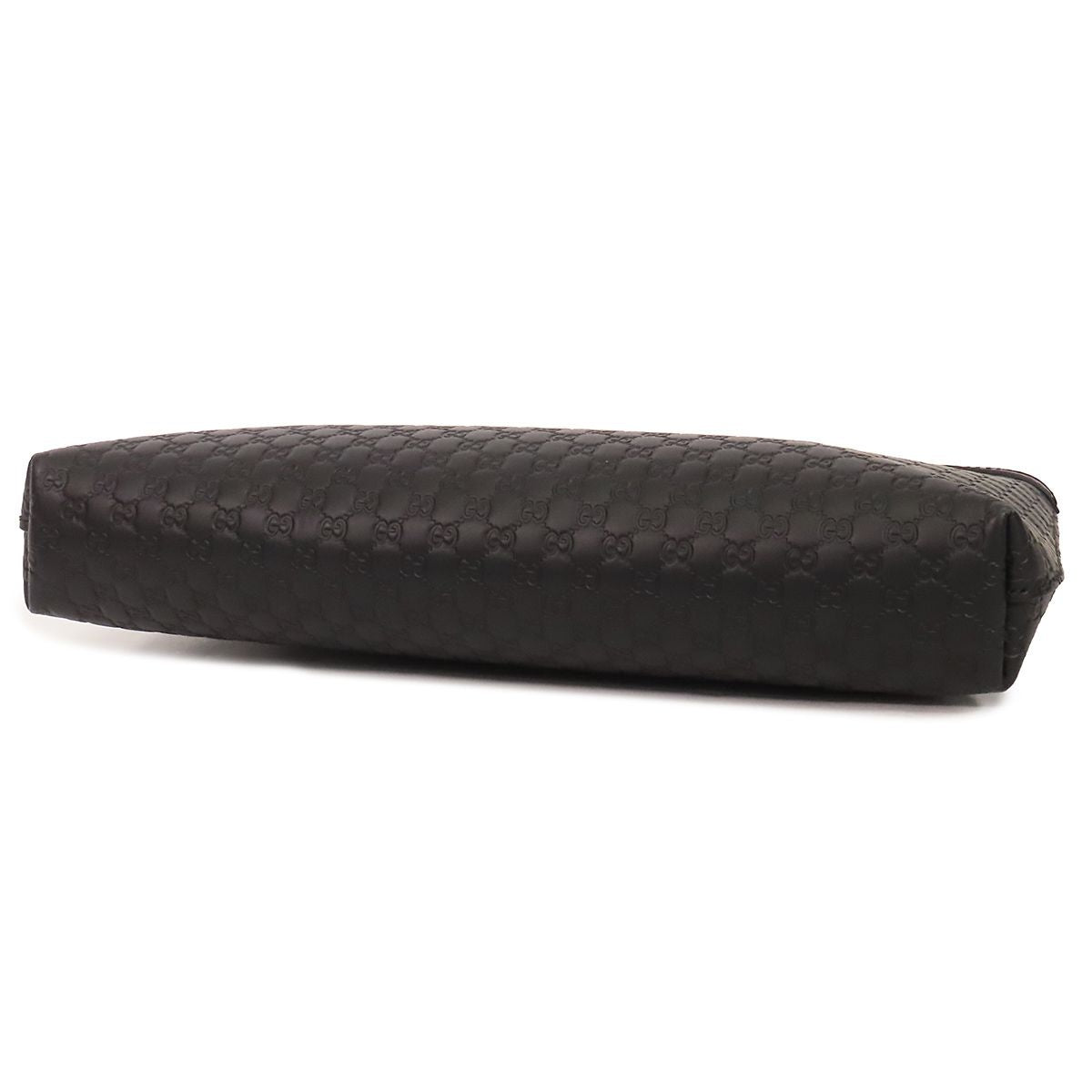 Gucci Micro Guccissima Shoulder Bag Black Leather 2-Way Clutch — view 3