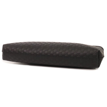 Gucci Micro Guccissima Shoulder Bag Black Leather 2-Way Clutch — view 3