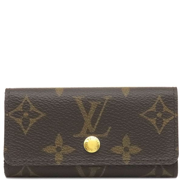Louis Vuitton Key Case Multicles 4 Monogram Canvas Gold Hardware Brown