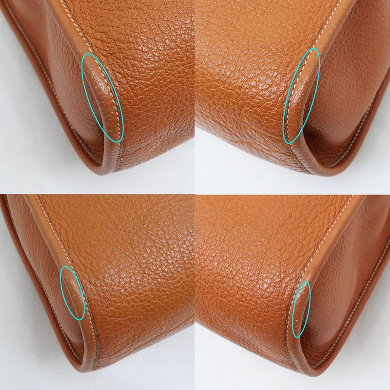 Hermes Cabas 40 Shoulder Tote Bag Gold Chable Coromandel OY Engraved