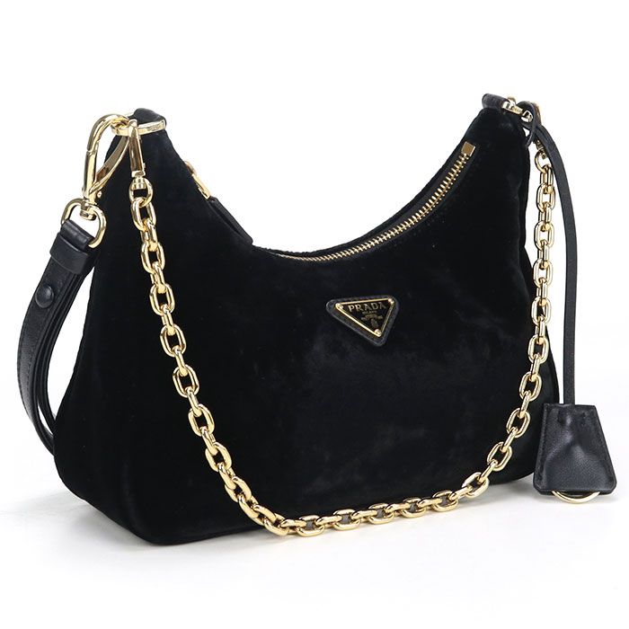 Prada Velvet Mini Bag Re-edition 1bc204 2C7Q F0002 Shoulder Bag Viscose Cupro