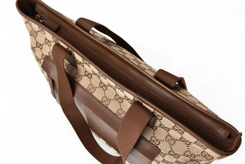 Gucci Tote Shopping Bag A4 Gucci GG Canvas GG Beige Brown 34339
