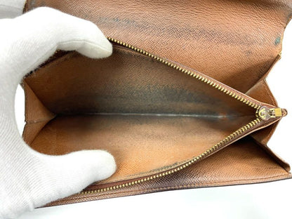 Louis Vuitton Monogram Pochette Portmonnais Cles Di Long Wallet M61725 Brown
