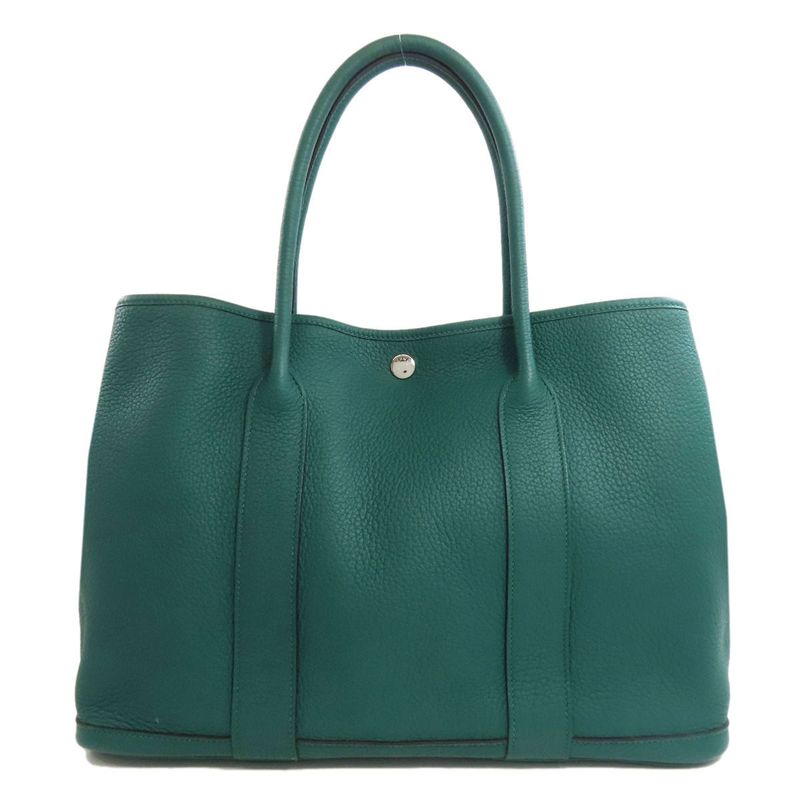 Hermes Garden Party PM Macarite Silver Hardware Tote Bag Negonda Women