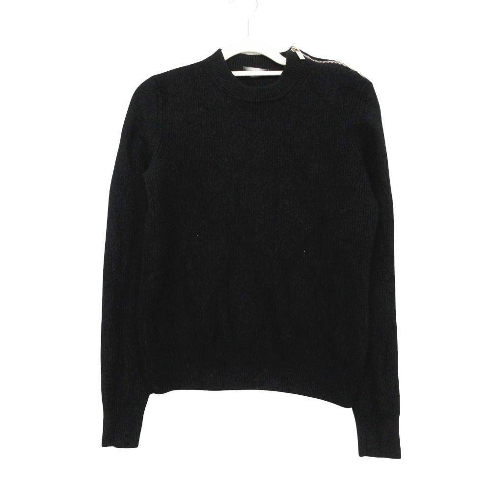 Dior Knit Sweater Long Sleeve Zip Decoration Logo Crew Neck Tight Fit Iline Top