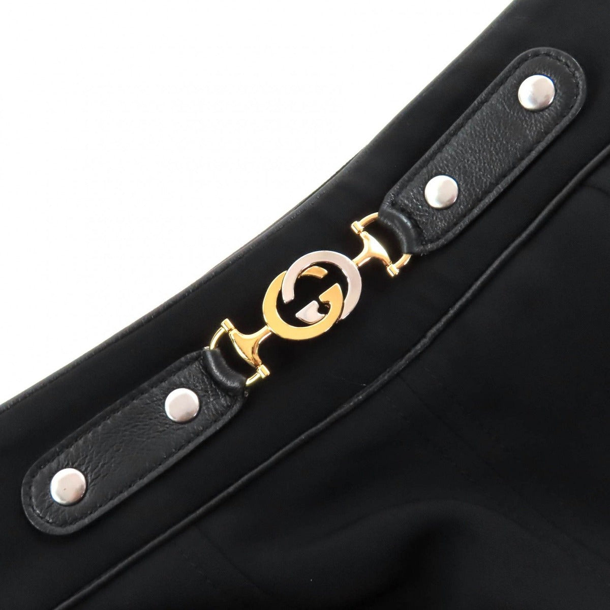 Gucci Leather Interlocking Horsebit Pleated Pants Black 36 Made — view 5