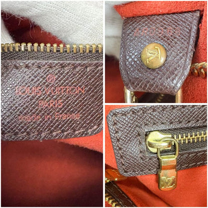 Louis Vuitton Petit Baguette Marais Mini Tote Bag Damier Leather Brown Shoulder