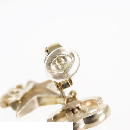 Chanel CC Logo Star Earrings Gold Metal Resin Glitter — view 7