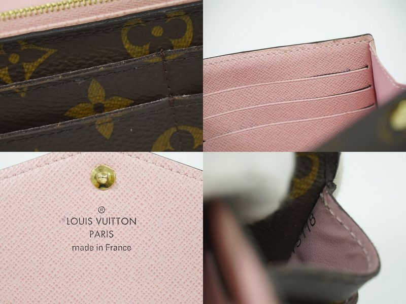 Authentic Louis Vuitton LV Portefeuille Sarah Monogram Long Wallet Brown M62235