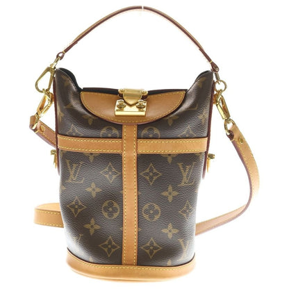 Louis Vuitton Monogram Duffle Mini Shoulder Bag Brown Leather