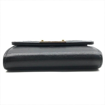 Chanel Logo Quilted Wallet Coin Case Black