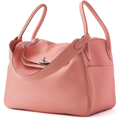 Hermes Lindy 34 Shoulder Bag Taurillon Clemence Crevette Crevette (silver