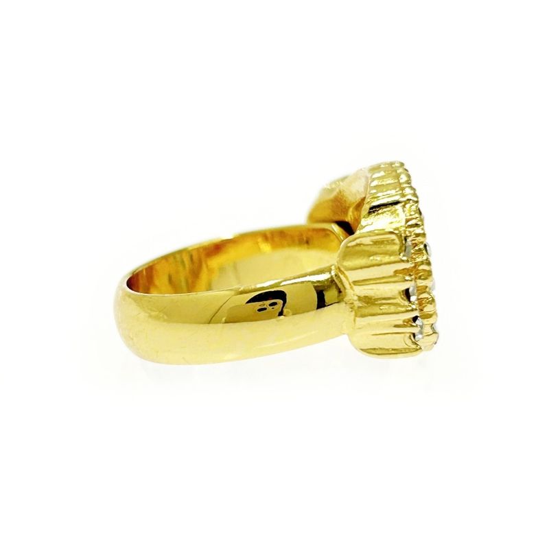 Christian Dior GP Rhinestone Dior Logo Ring Gold 404035 Ring