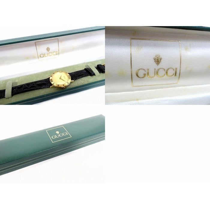 Gucci Antique Watch Quartz Leather Gold Color Dial — view 4
