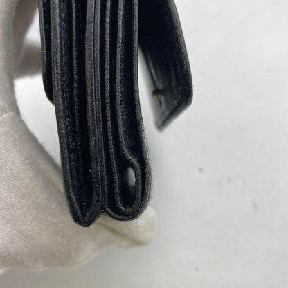 Chanel Wallet Bifold Hook Compact Leather Black CC Logo — view 15