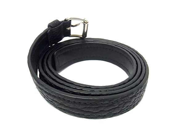 Prada 2sc106 Leather Silver Hardware Belt Size 36/90 Ladies Men's