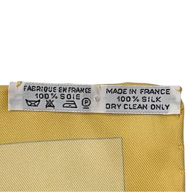Hermes Scarf Carre 90 Beige Brown L'or des — view 4