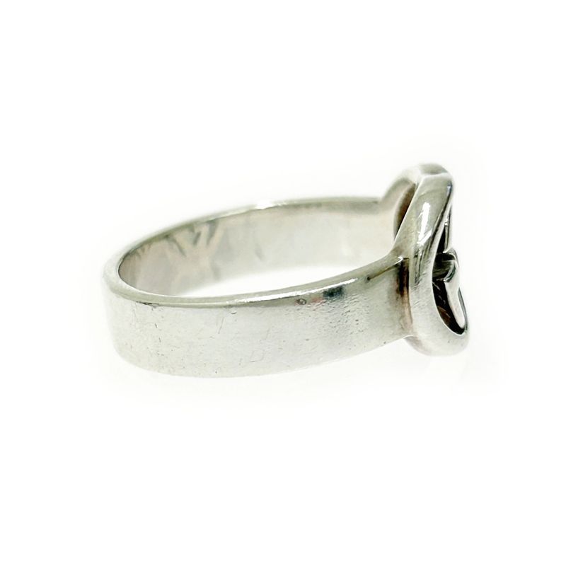 Gucci Silver Interlocking G Ring 4.7g 925 Engraved 388691 Ring