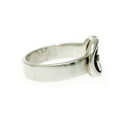 Gucci Silver Interlocking G Ring 4.7g 925 Engraved 388691 Ring
