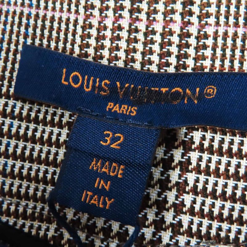 Louis Vuitton 23AW Cashmere Blend 7 1/2 Length Pants With Side Zip Beige 32