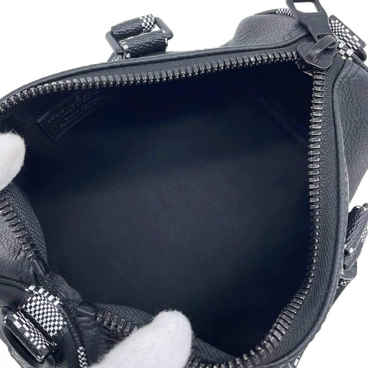 Louis Vuitton Damier Distorted City Keepall XS Shoulder Bag — view 9