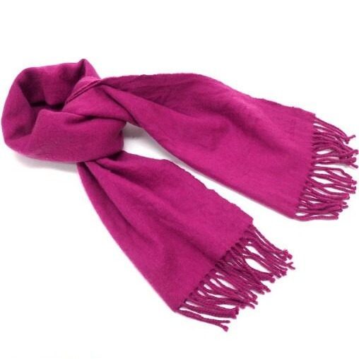 Hermes Cashmere Scarf Embroidery 100% Purple — view 2