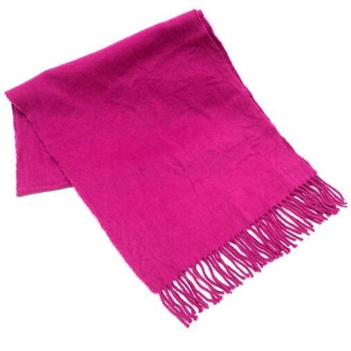 Hermes Cashmere Scarf Embroidery 100% Purple