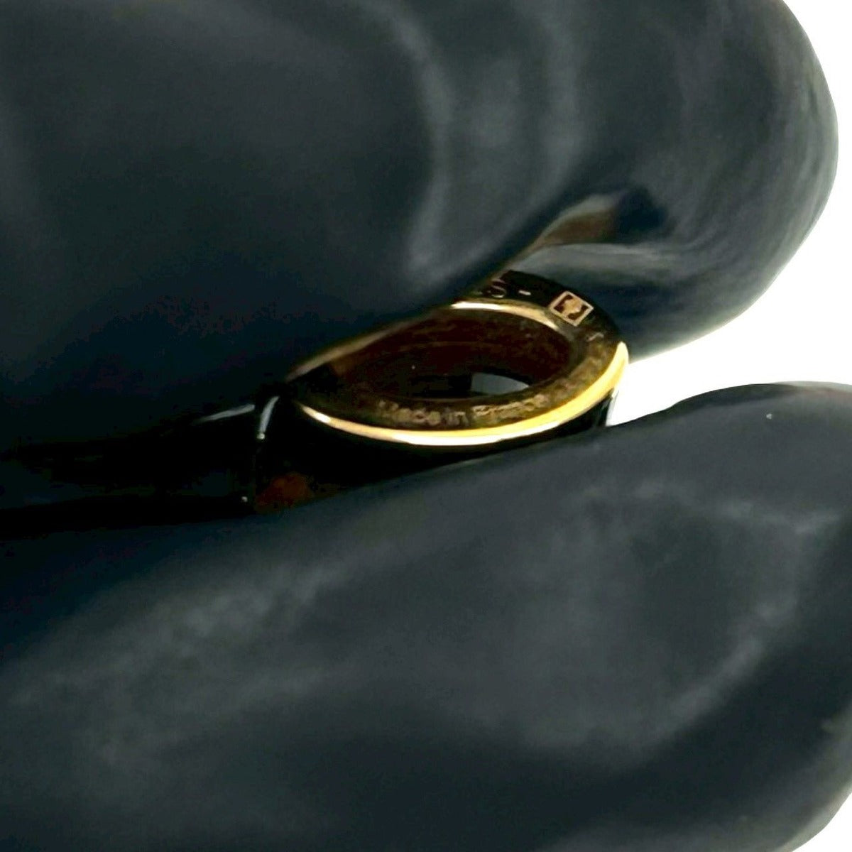 Hermes Box Mini Pop Necklace Pendant Choker Gold Black — view 4