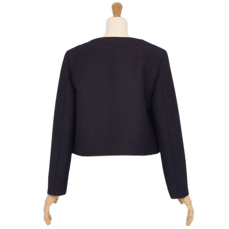 Gucci Jacket Collarless Wool Gabardine Outerwear