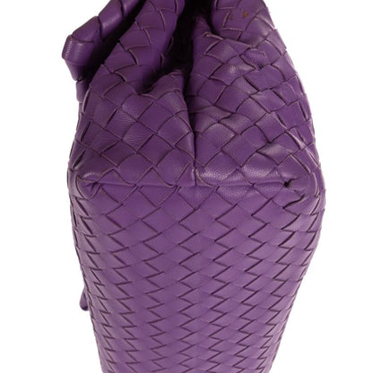 Bottega Veneta Olympia Purple Intrecciato Leather A