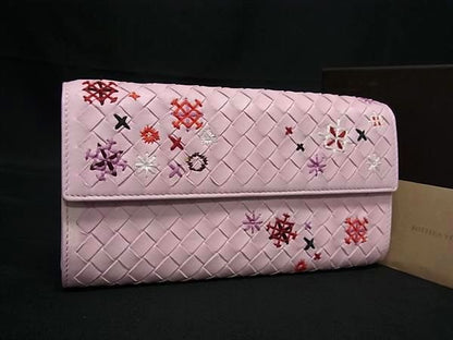 Bottega Veneta Intrecciato Leather Foldable Long Wallet Coin Purse