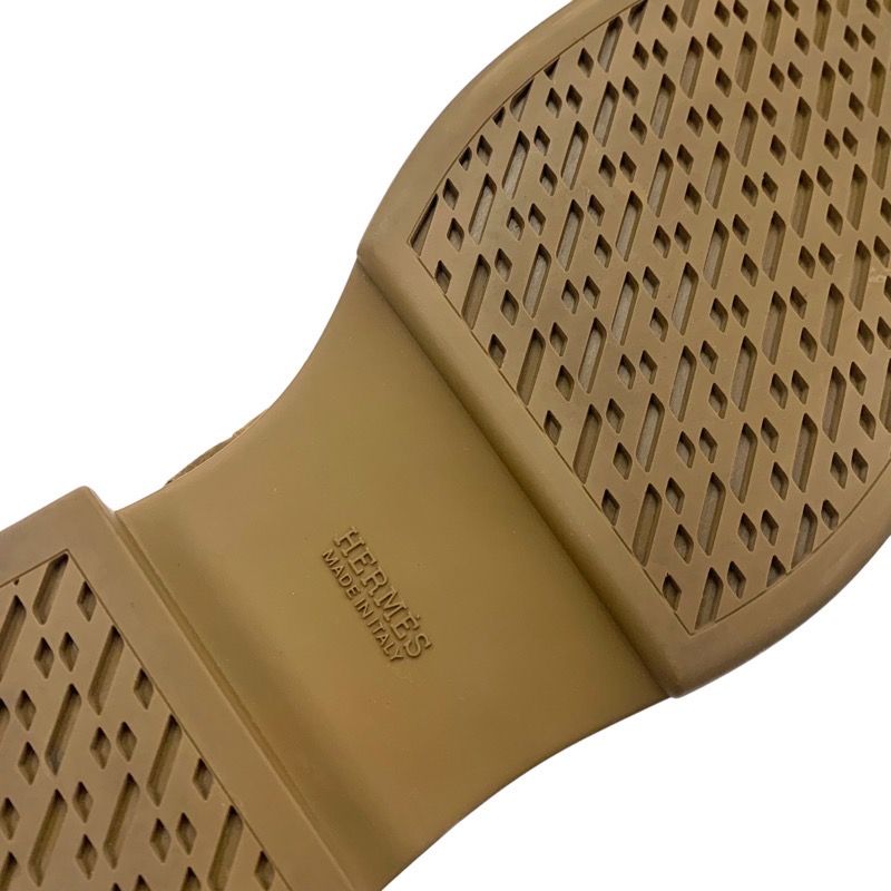 Hermes Veo Boots Short Boots Shoes Suede Shearling Brown Silver Shearling Boots