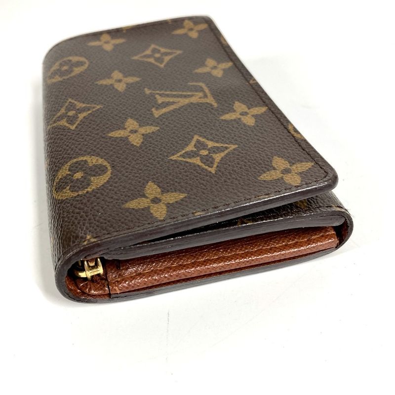 Louis Vuitton Bifold Wallet Portefeuille Trésor M61736 Monogram Canvas Brown